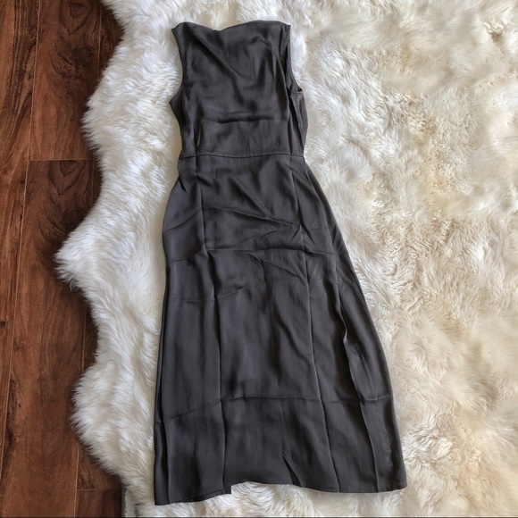 L’Academie High Low Sleeveless Slate Wrap Blouse XS - Picture 7 of 8